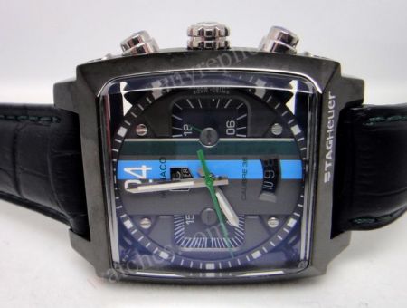 Tag Heuer Twenty Four Concept Chronograph Blue/Green Dial Black Watch